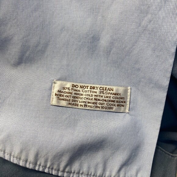 Peter Millar, Chino Pants Mens Size 42 Blue,Flat Front,Pima Cotton - Picture 9 of 12